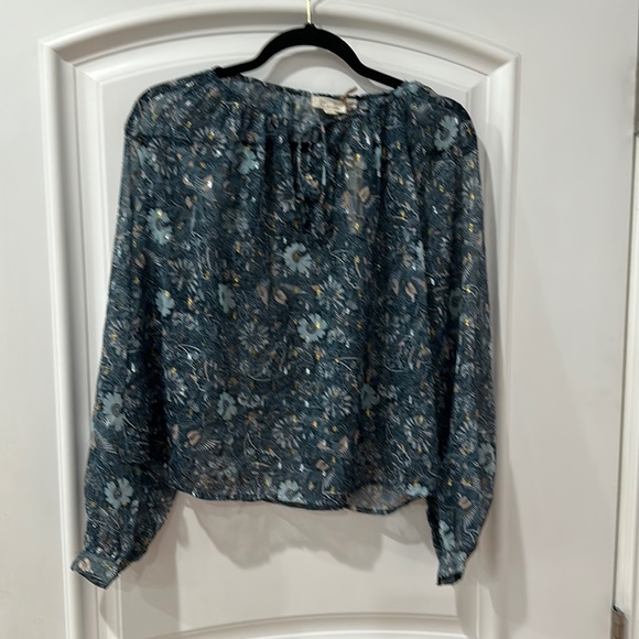 Anthropologie petites Let me be sheer blouse size XSP - Picture 2 of 16